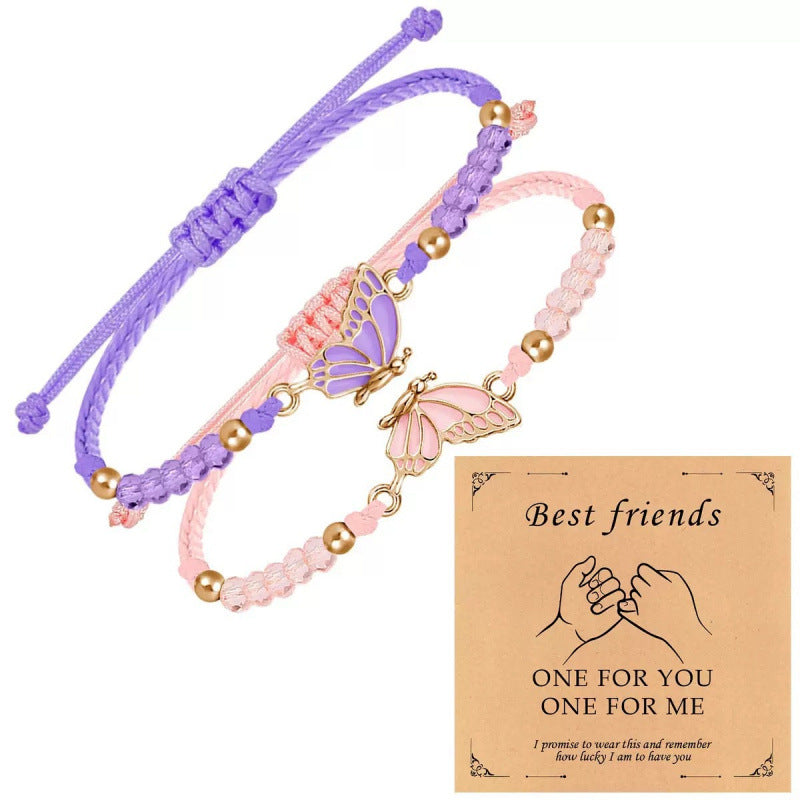 Butterfly Charm Halskette und Armband Set Karnz