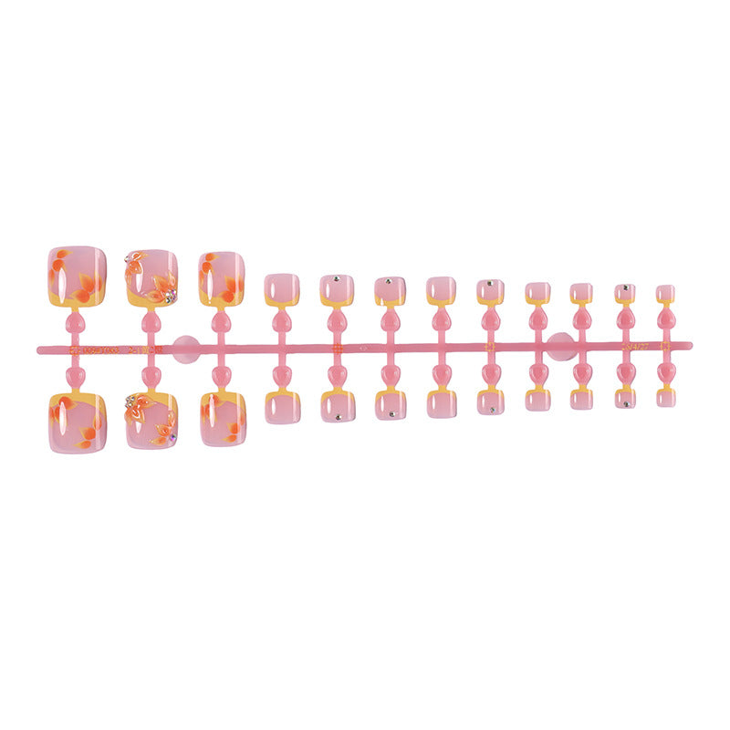 Floral Design Press-On Nail Art Set Karnz