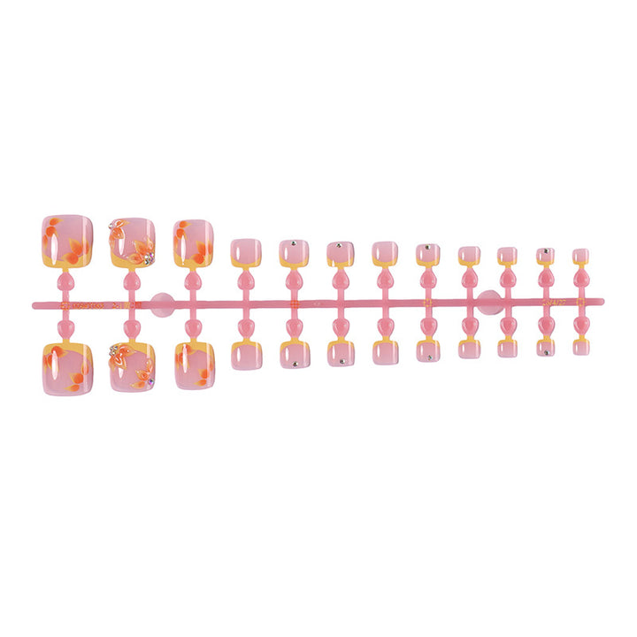 Floral Design Press-On Nail Art Set Karnz