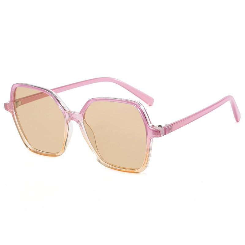 Damen oversized Sonnenbrille mit modernem, transparentem Rahmen Karnz