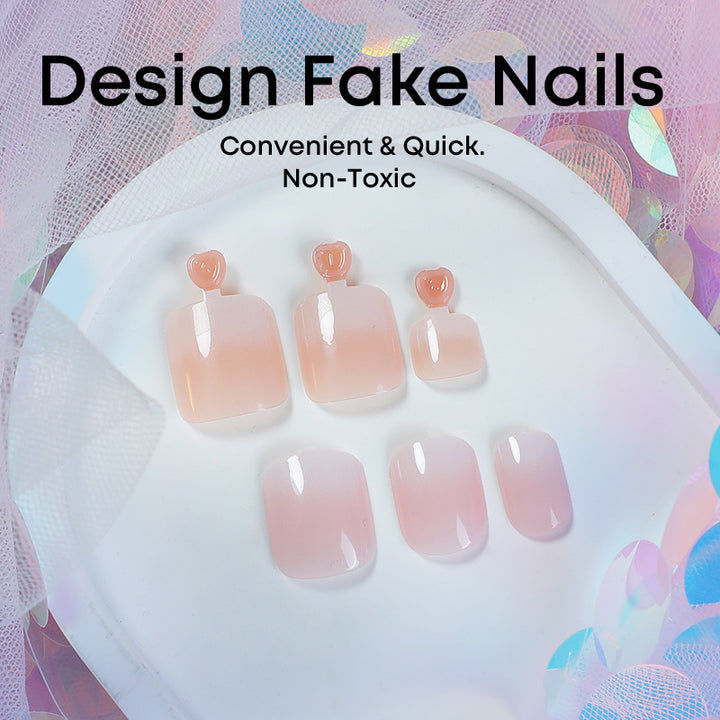 Kunstnagelset mit eleganten Formen und glattem Finish Karnz