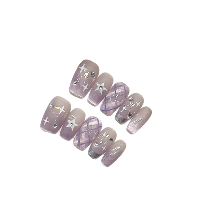 Glamouröse dekorative Press-On Nagelset