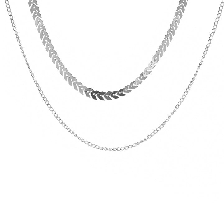 Gestuftes Chevron-Chain-Halsband Karnz