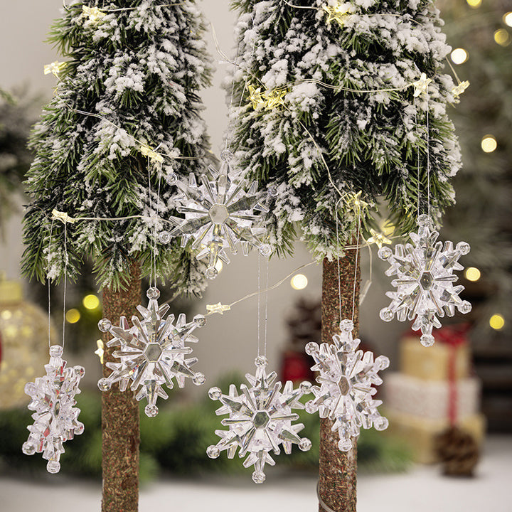 Elegante Glitzernde Schneeflocken-Hängedekoration Karnz