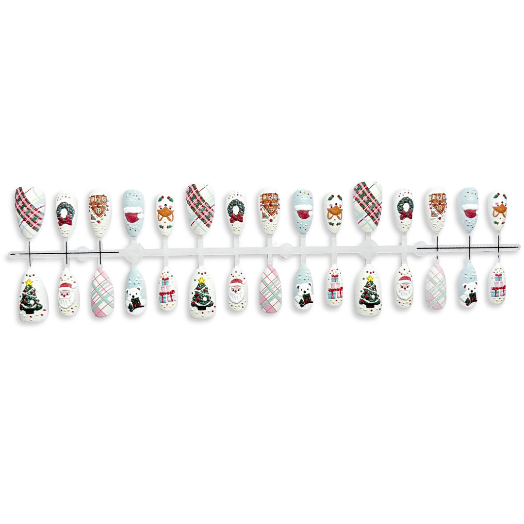 Festliches saisonales Nail Art Set zum Aufkleben