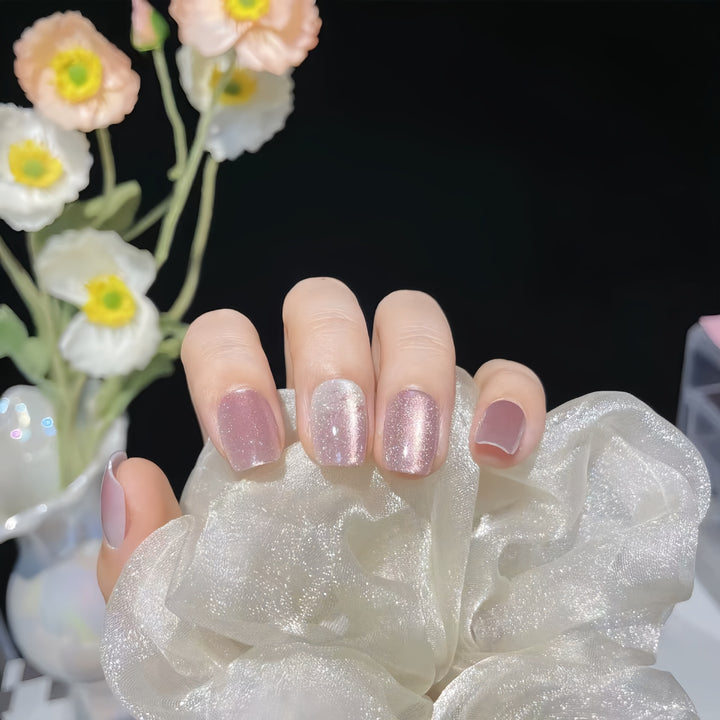 Glänzendes Ombre Press-On Nagelset Karnz