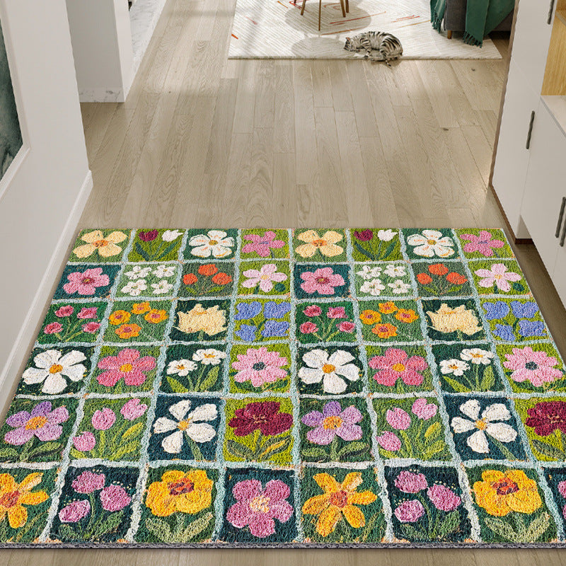 Blumen Patchwork Teppich Karnz