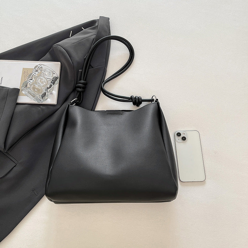 Minimalistische F faux Leder Hobo Tasche Karnz