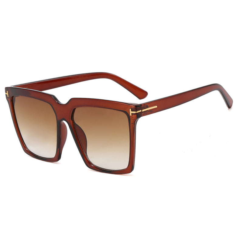 Damen quadratische Sonnenbrille mit elegantem Metallakzent Karnz
