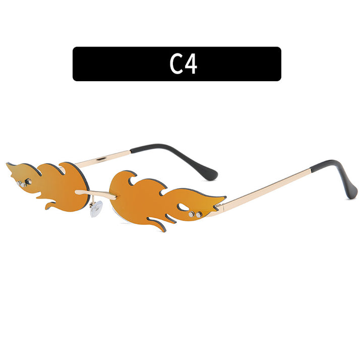 Künstlerische Flammen Design Sonnenbrille