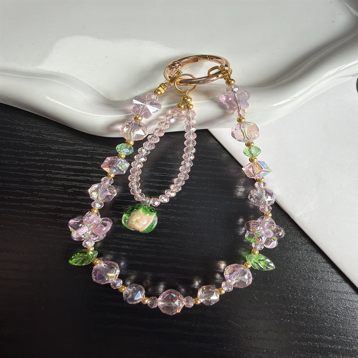 Blumenperlen Charm Handy Lanyard Karnz