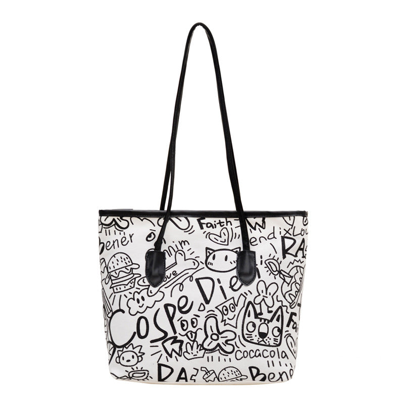 WoArtistic Grafikdruck Schulter Tote Bag Karnz