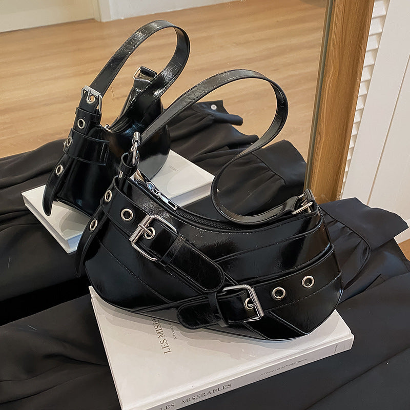 Stilvolle patentierte Leder-Schultertasche Karnz
