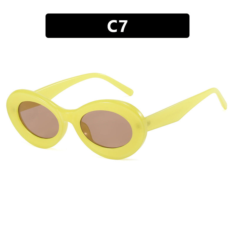 Damen ovale Sonnenbrille mit modernen Gläsern Karnz