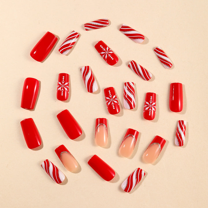 Festliches Winter-Thema Nagelkunstdesign Karnz
