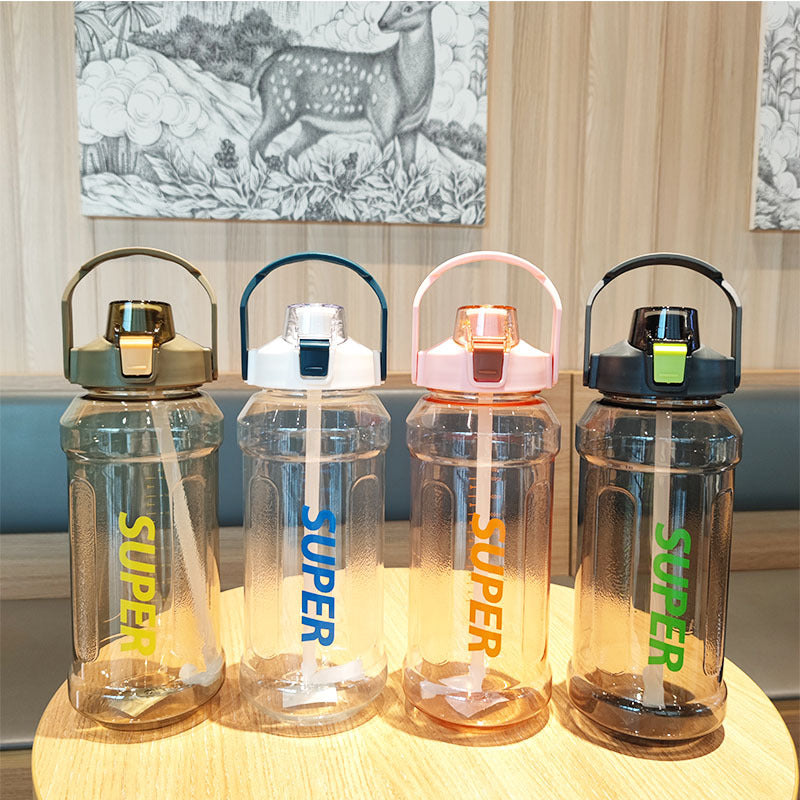 Damen praktische Trinkflasche mit großem Fassungsvermögen und auslaufsicherem Deckel Karnz