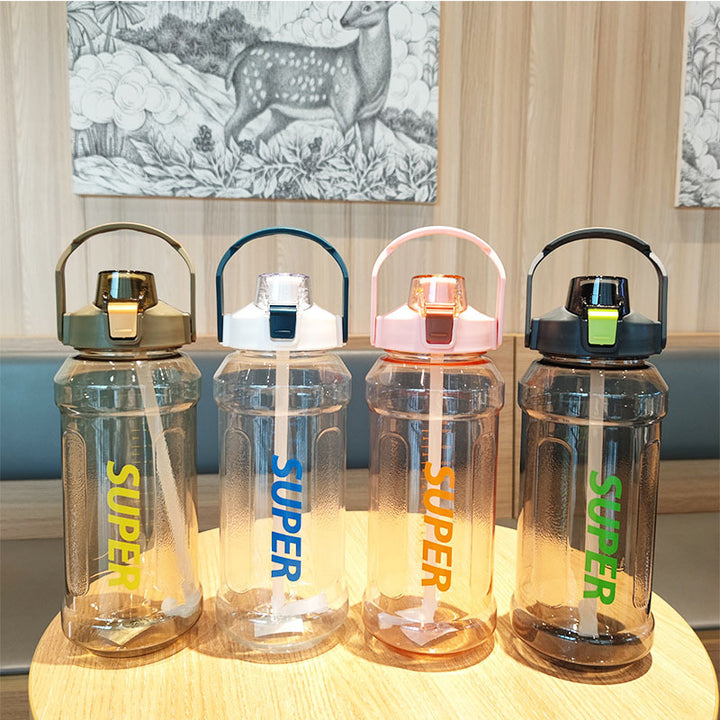 Damen praktische Trinkflasche mit großem Fassungsvermögen und auslaufsicherem Deckel Karnz