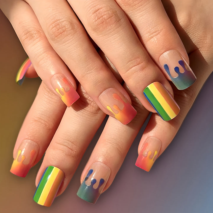 Künstlerisches Ombre Presse-auf Nagel Set Karnz