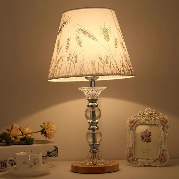 Elegante Blumenmuster Akzent Tischlampe