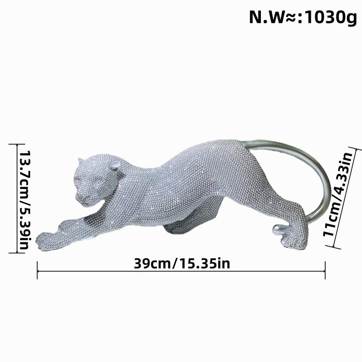 Elegante Dekofigur eines Panther Karnz