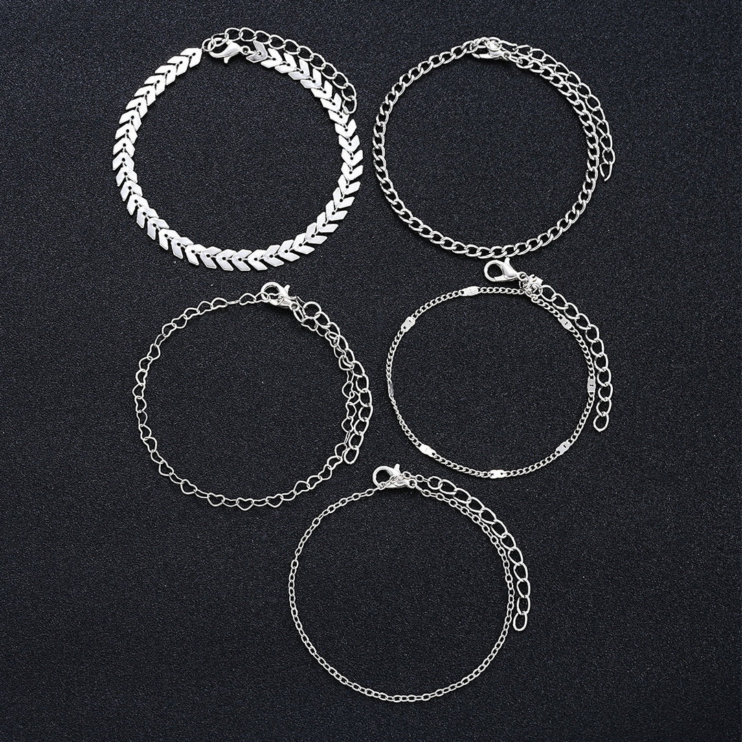 Mehrlagiges Kettenarmband-Set Karnz