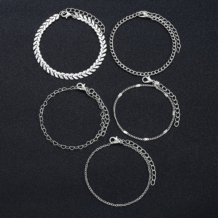 Mehrlagiges Kettenarmband-Set Karnz