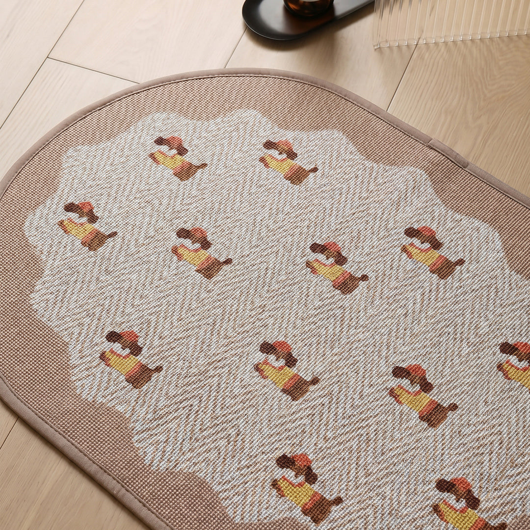Süßer Hundemuster Indoor Bereich Matte