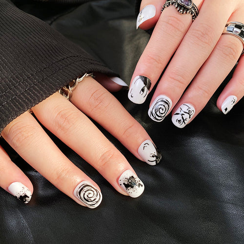 Kreative Nagelkunst mit Kunstmotiv Karnz