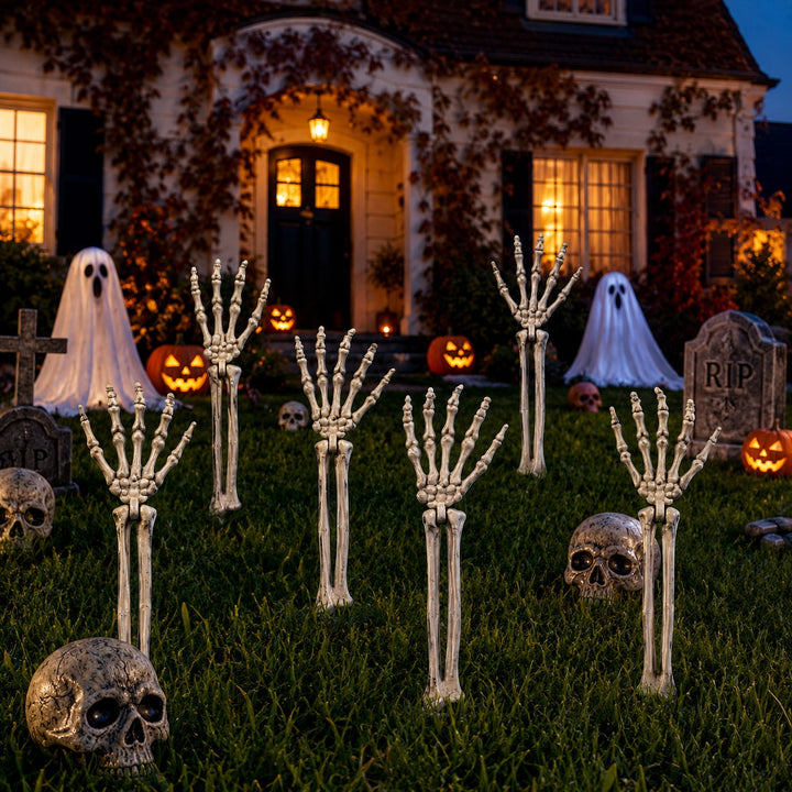Gruselige Halloween Deko-Skelett-Baumstämme Karnz