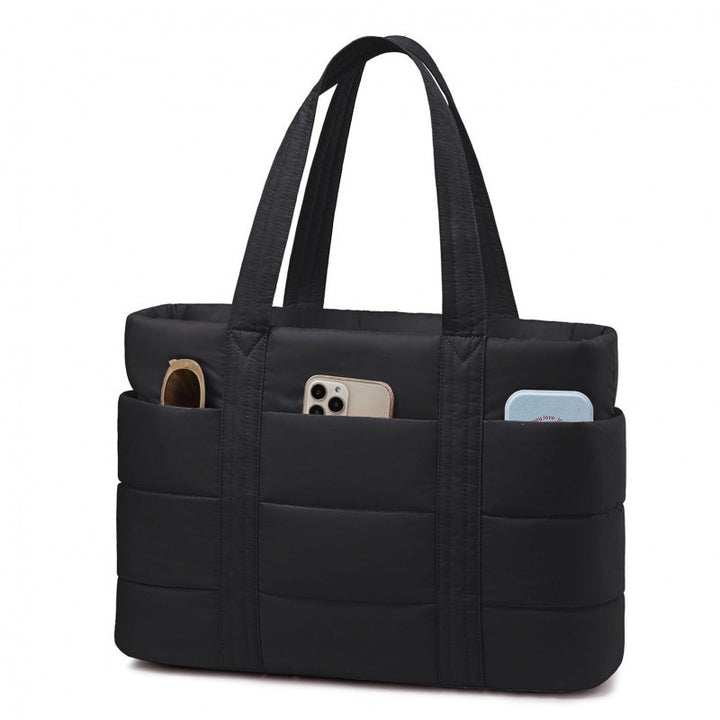 Gepolsterte Alltags-Handtasche mit Praktischen Außentaschen Karnz