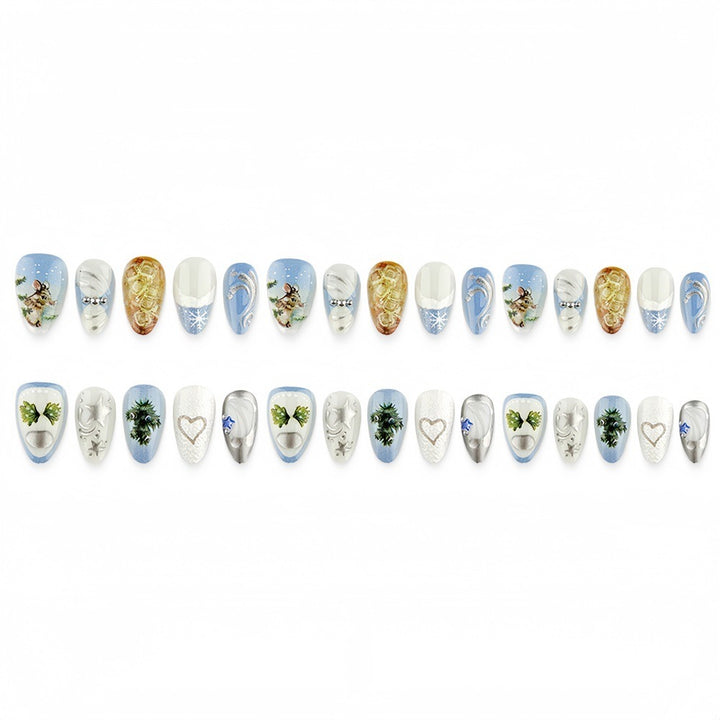Kreatives Nageldesign-Set mit Wintermotiven Karnz