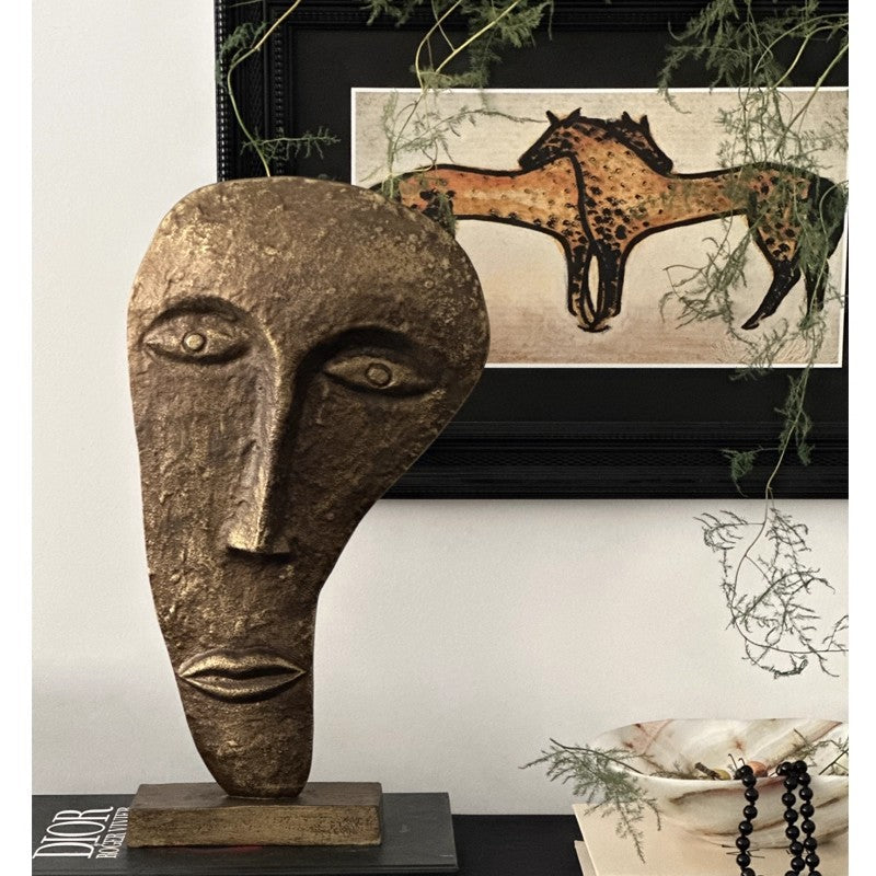 Stylische künstlerische Gesichts Skulptur