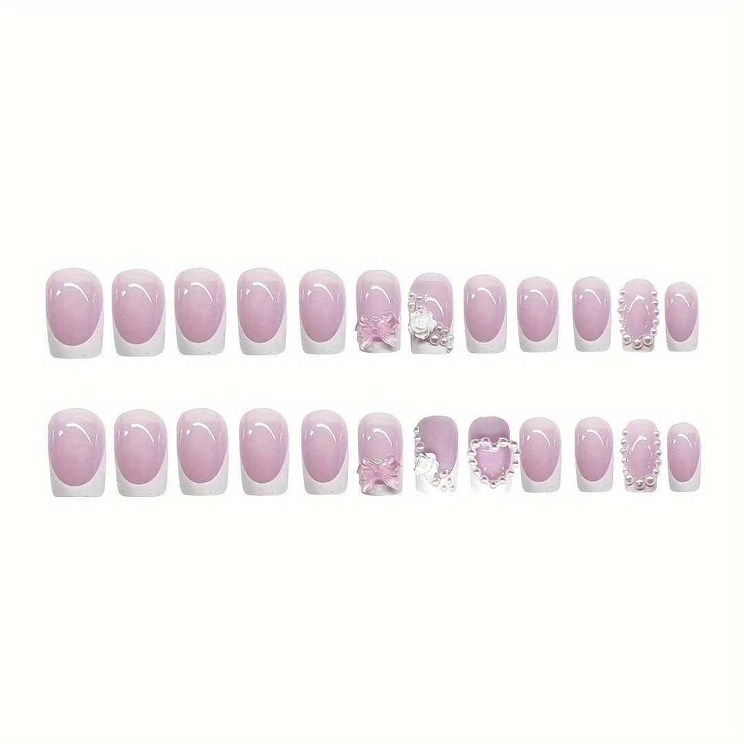 Florales Verziertes Nagelkunst Set Karnz