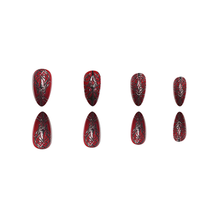 Gothic-inspirierten Stiletto Press-On Nagelverlängerungen Karnz