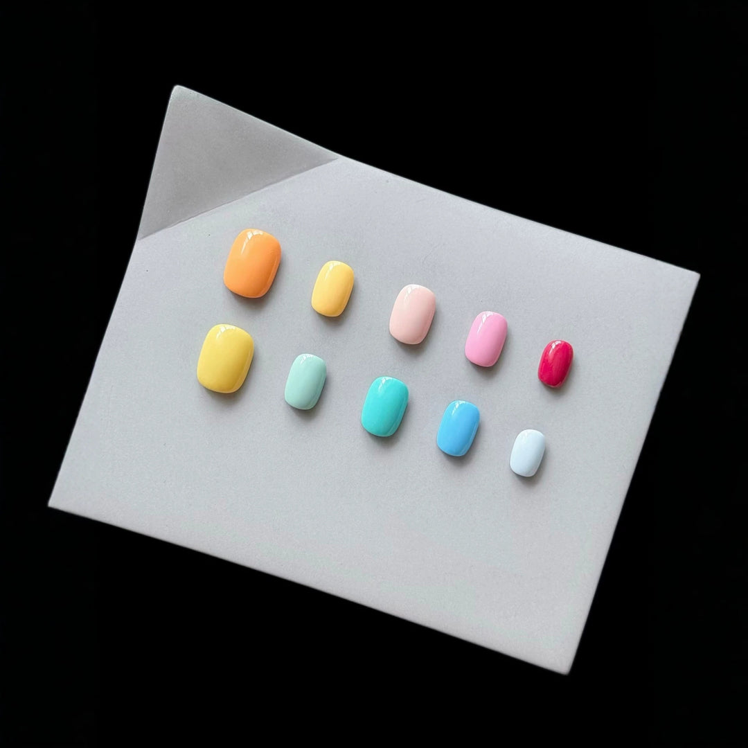 Vibrant Bunte Press-On Nagel Set