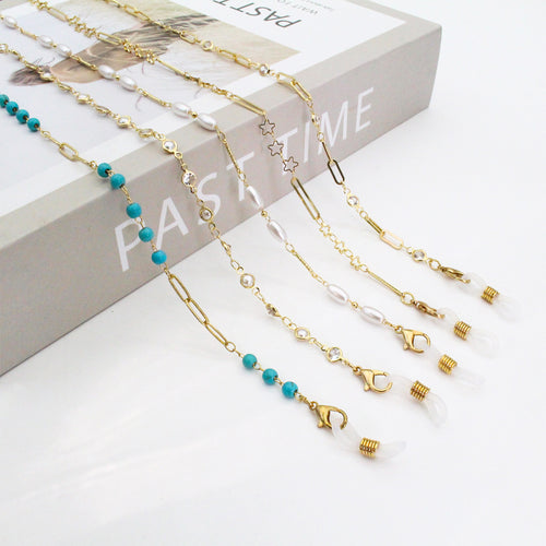 Chunky Bead Schmuck Brille Kette Karnz