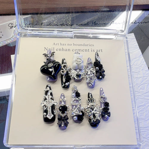 Künstlerisches Gothic Nagelkunst Design Set