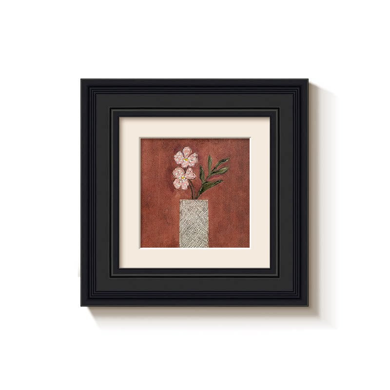 Gerahmtes florales Kunstwerk