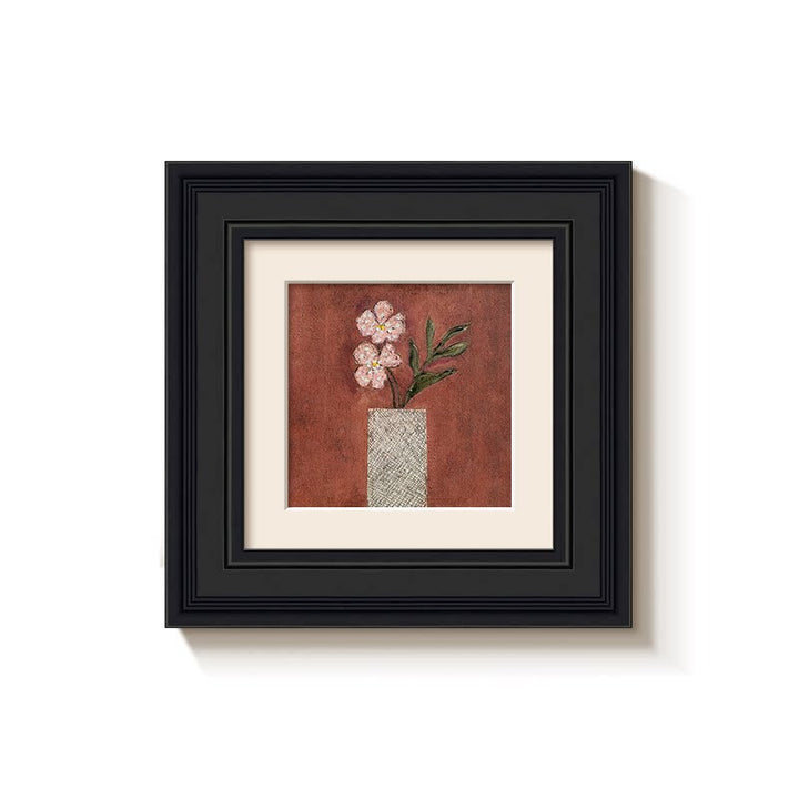 Gerahmtes florales Kunstwerk