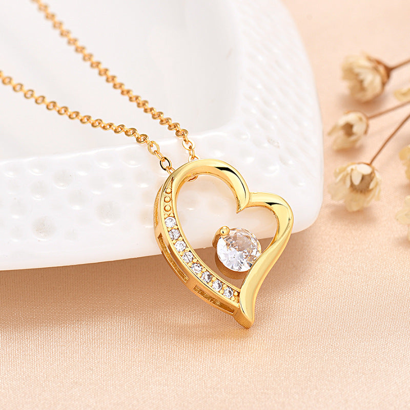 Karnz | Ewige Rosenbox "Für Meine Liebe" Mit Diamant-Herz-Halskette