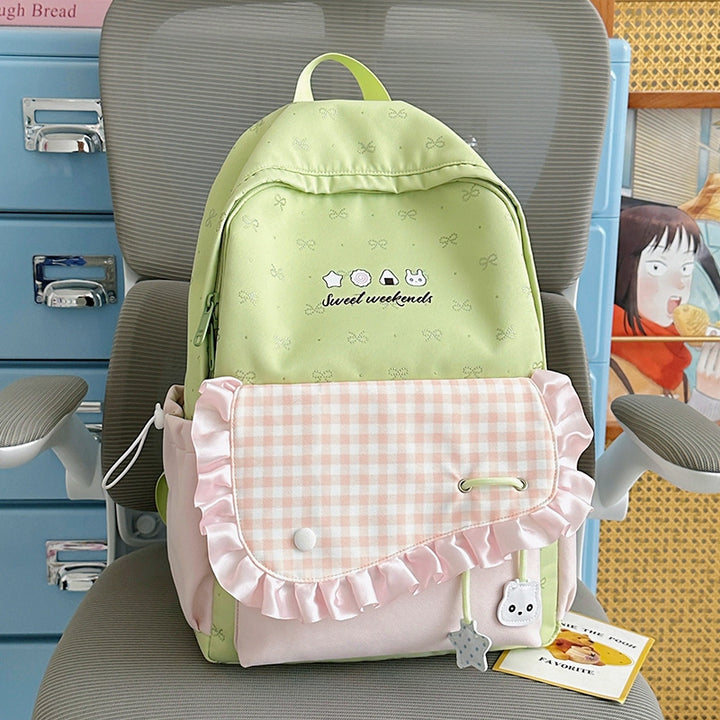 Charmanter Rüschendesign Rucksack