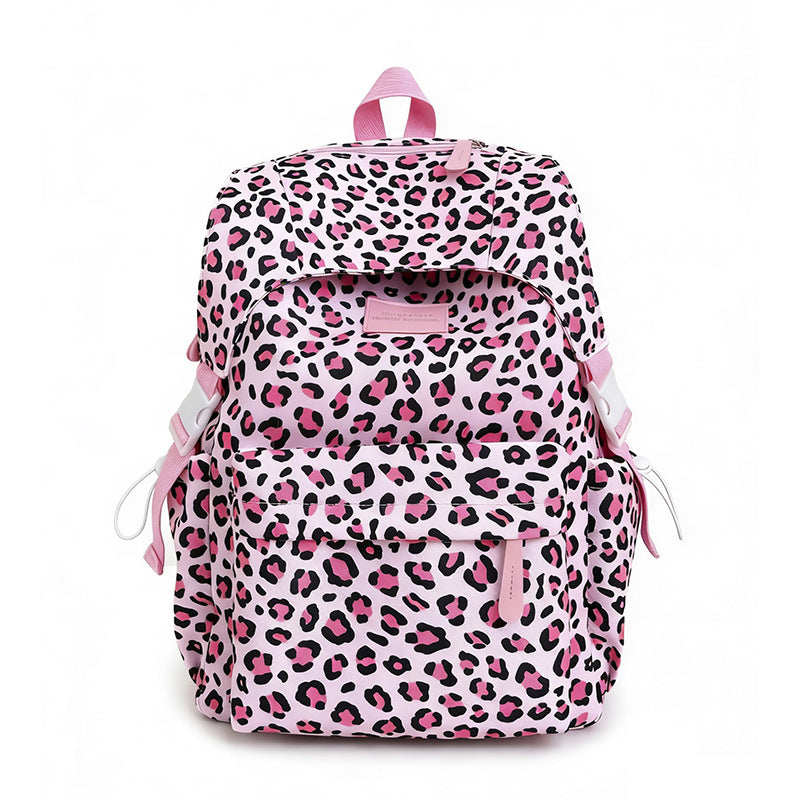 Verspielter Leopardenmuster Schulrucksack Karnz