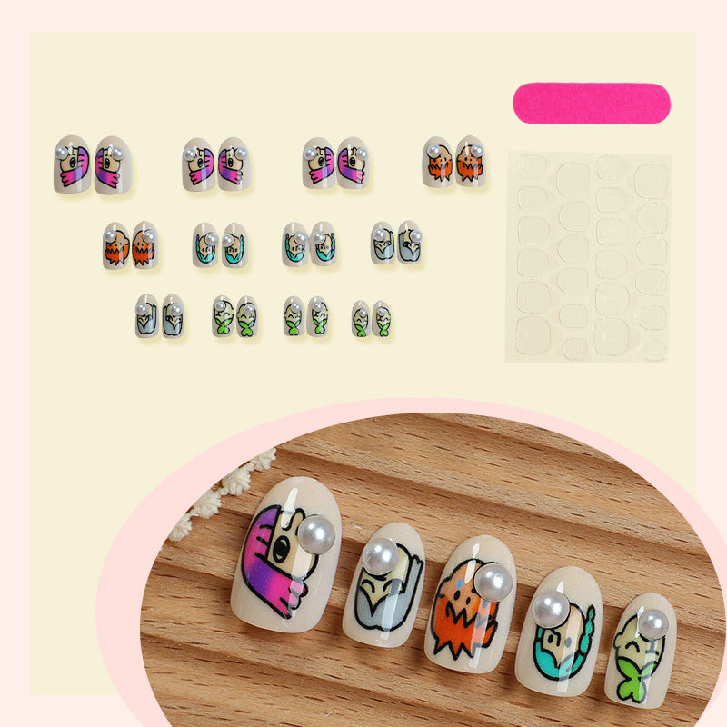 Cartoon-Themen Press-On Nagelkunst Set Karnz