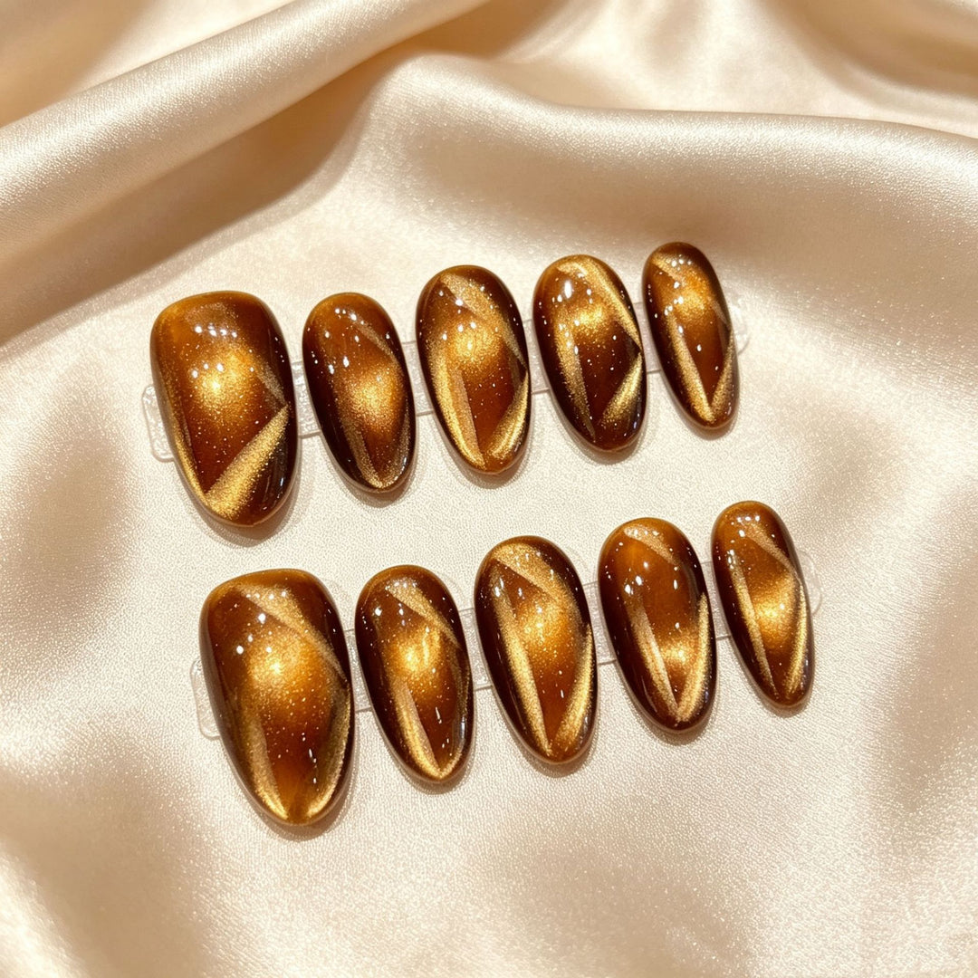 Künstlerisches Glamour Press-On Nagelset