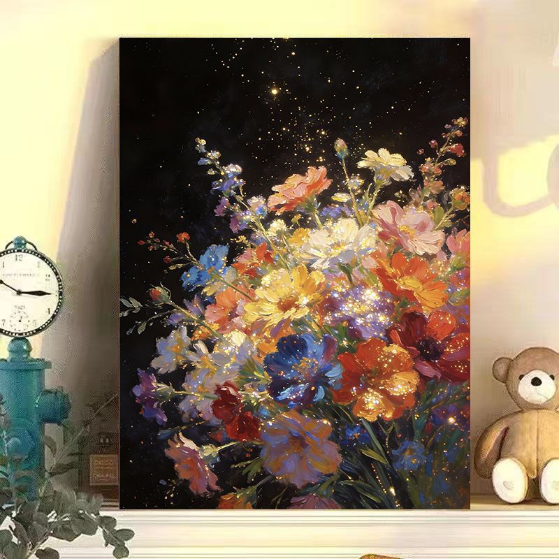 Florales Dekoratives Leinwandkunst Karnz