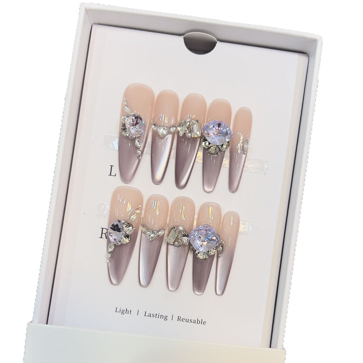 Glamouröse Press-On Nagelkunst Set Karnz