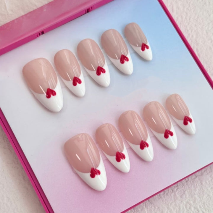 Künstlerisches Floral- und Stern-Applikationen Press-On Nagelset Karnz