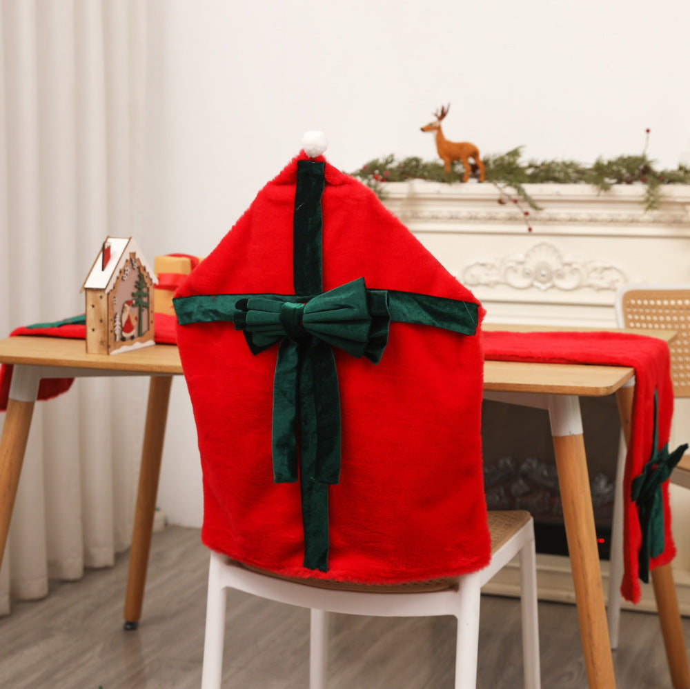 Plüsch Weihnachtsstuhlbezug