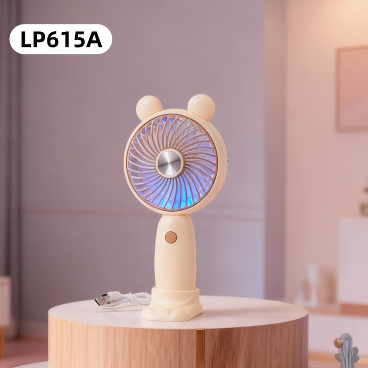 Damen Tragbarer USB Handventilator mit LED-Illumination und ergonomischem Design Karnz