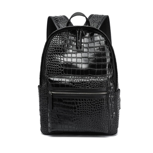 Eleganter Rucksack Im Krokodil-Look Karnz